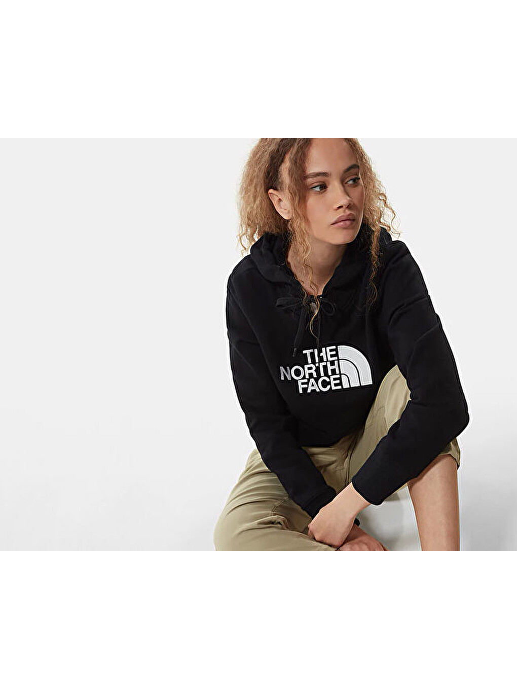 W Drew Peak Pullover Hoodie Kadın Günlük Sweatshirts Nf0a55ecjk31 Siyah-5