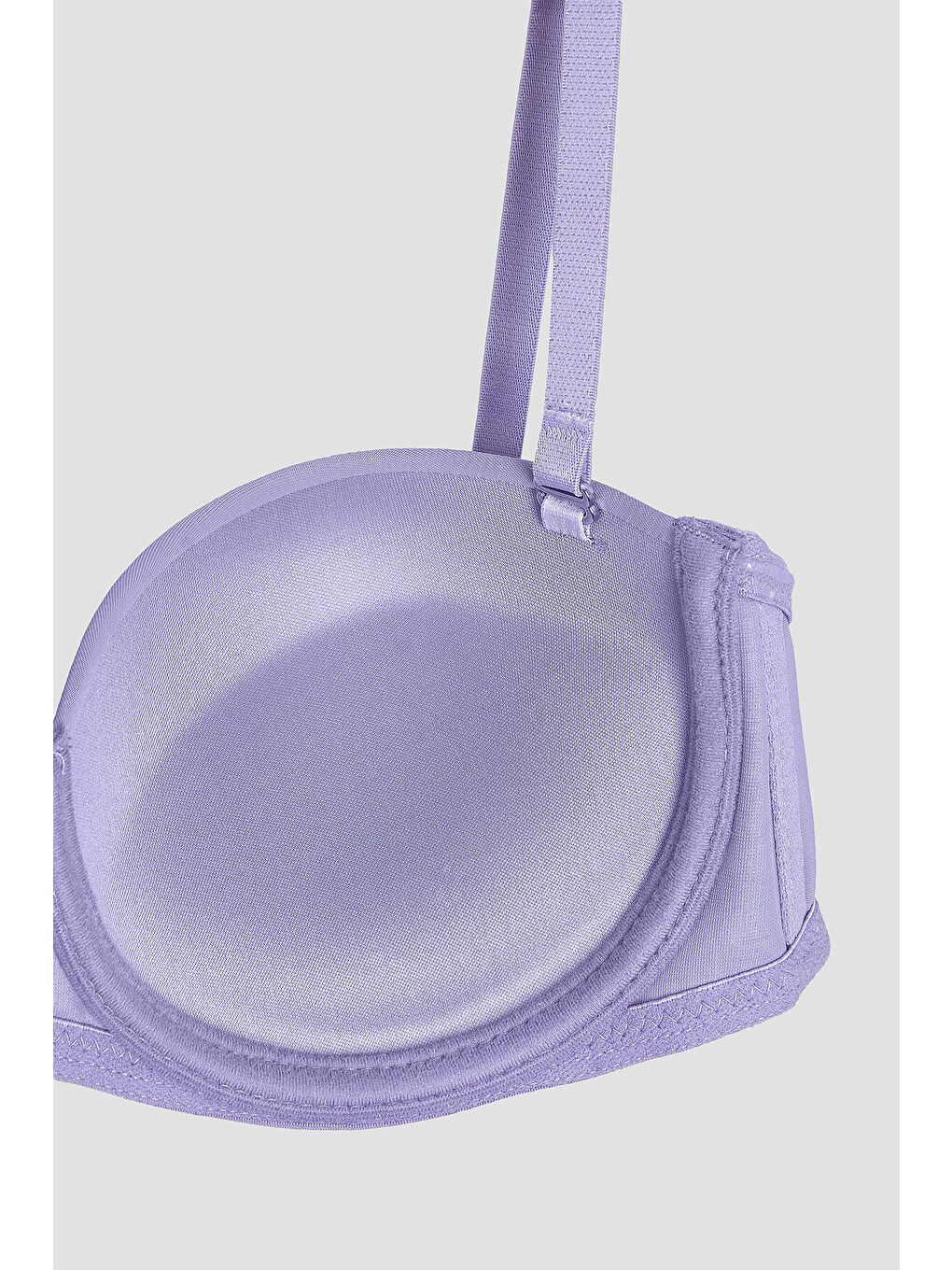 Lila Latina Destekli Straplez Sütyen-2