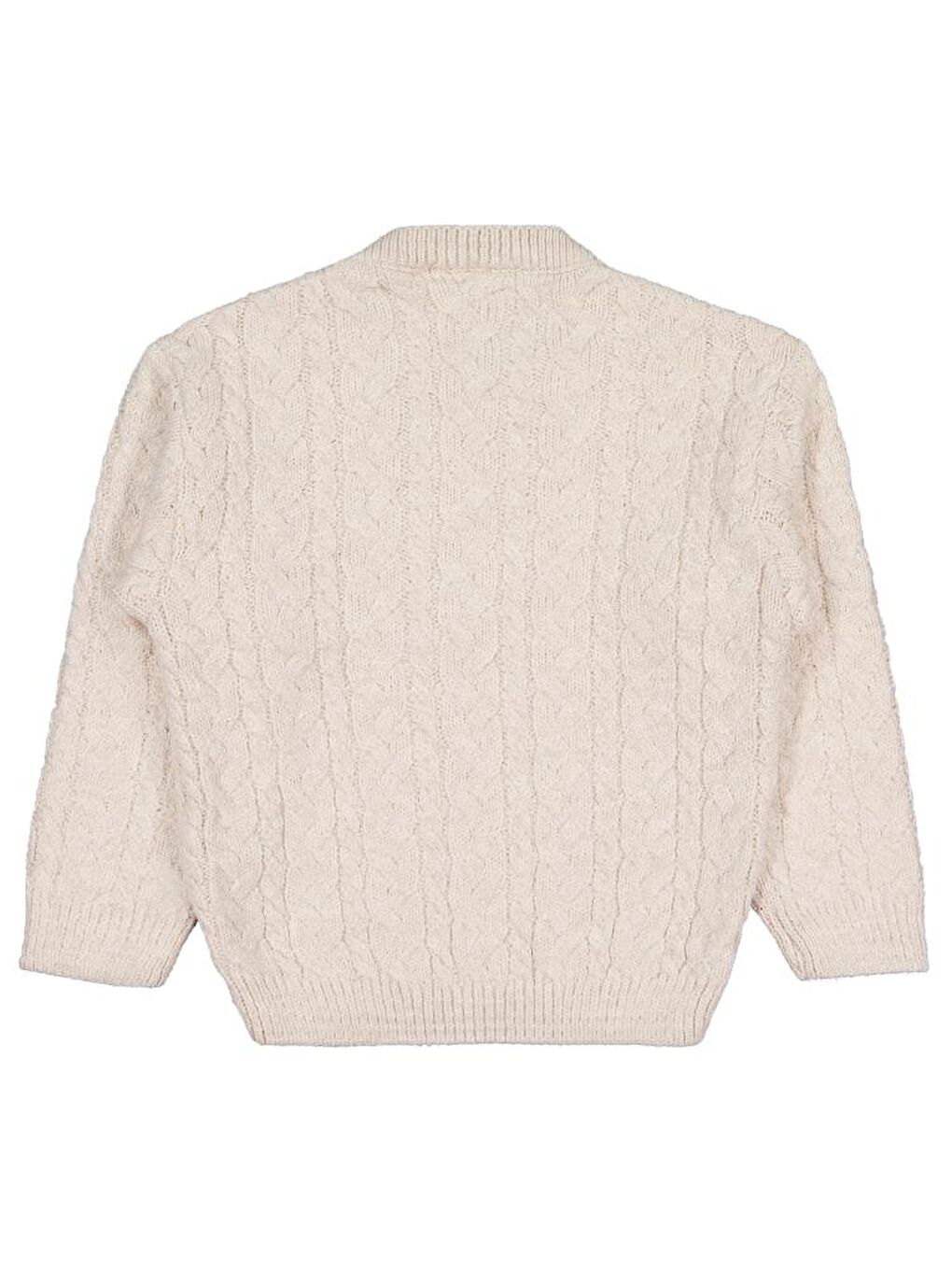 Girls Saç Örgülü 6-9 Yaş Kazak - Bej 7-8 Yaş-1