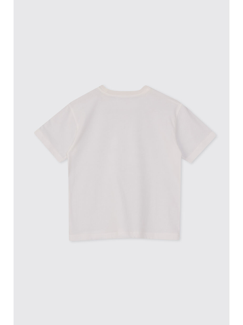 Erkek Çocuk Baskılı Beyaz Tişört-1