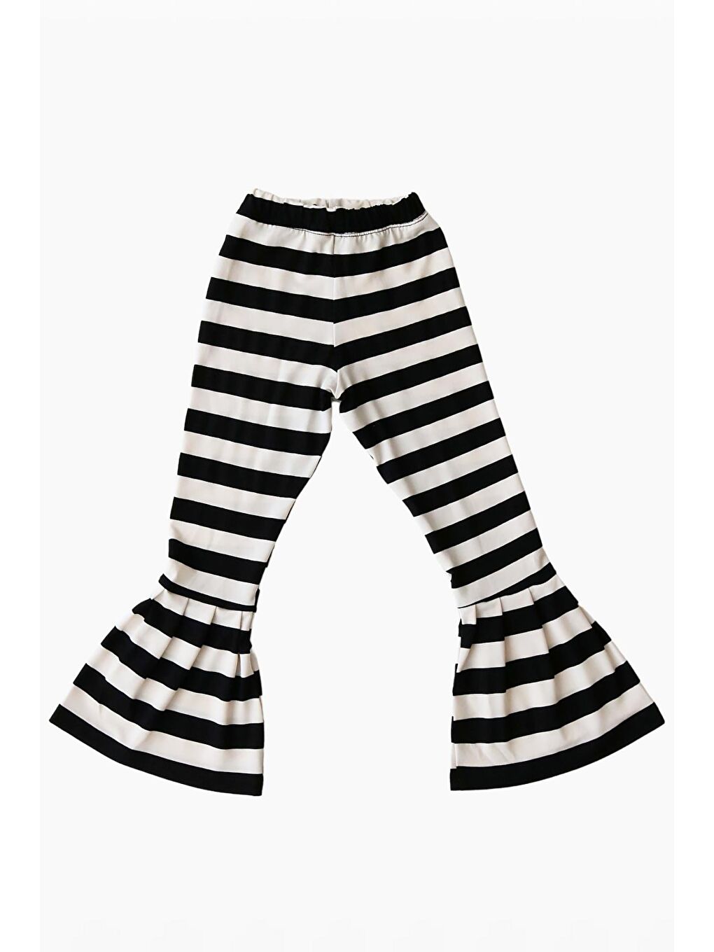 Beyaz Kız Çocuk Koyu Lacivert Çizgili Tayt-2