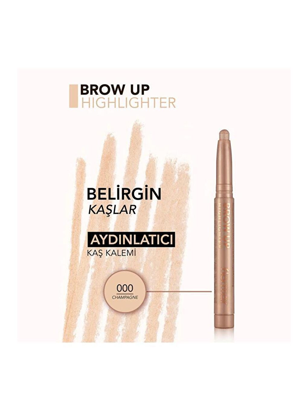 Flormar Açık Bej Brow Up Highlighter Pencil - 7