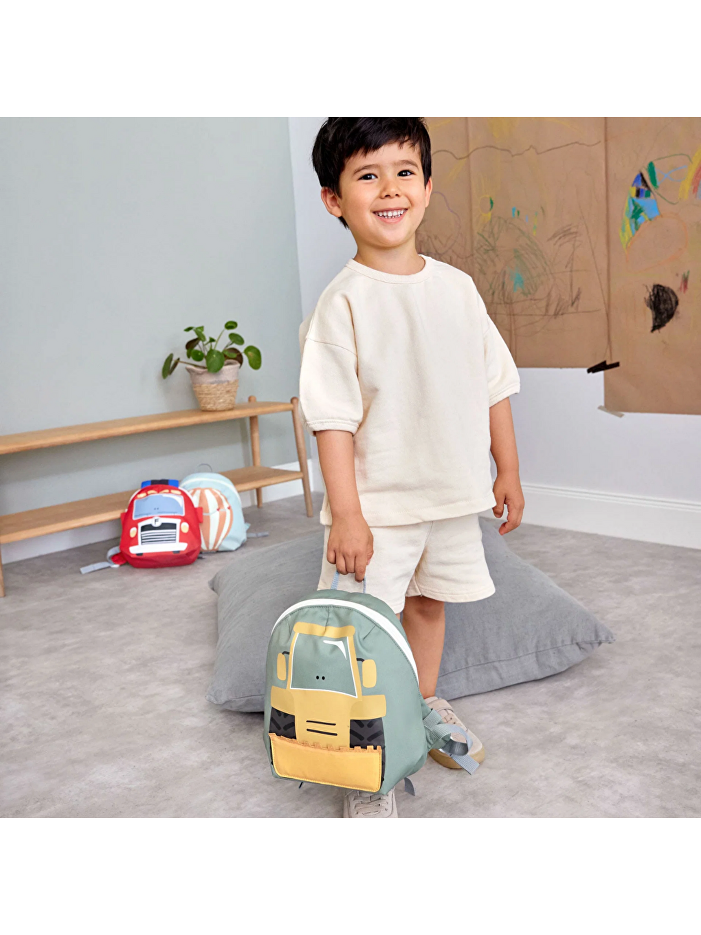 Sarı Tiny Drivers Sırt Çantası Excavator-4