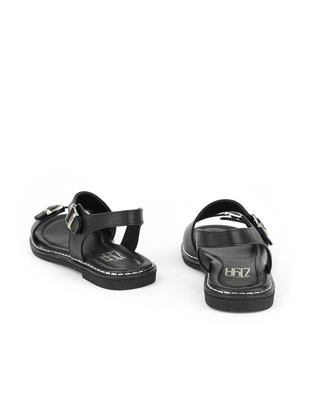 Kadın Hakiki Deri Sandalet 1611020Z5407 Siyah-2