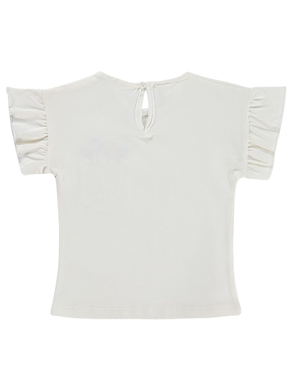 Baby Çiçek Cep 6-18 Ay Tişört - Ekru-1