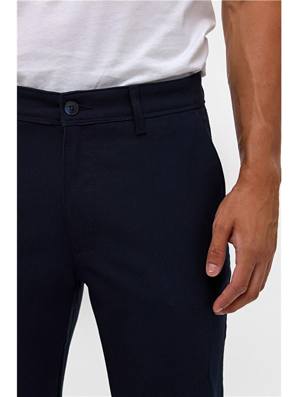 Lacivert Slim Desenli Pantolon-3