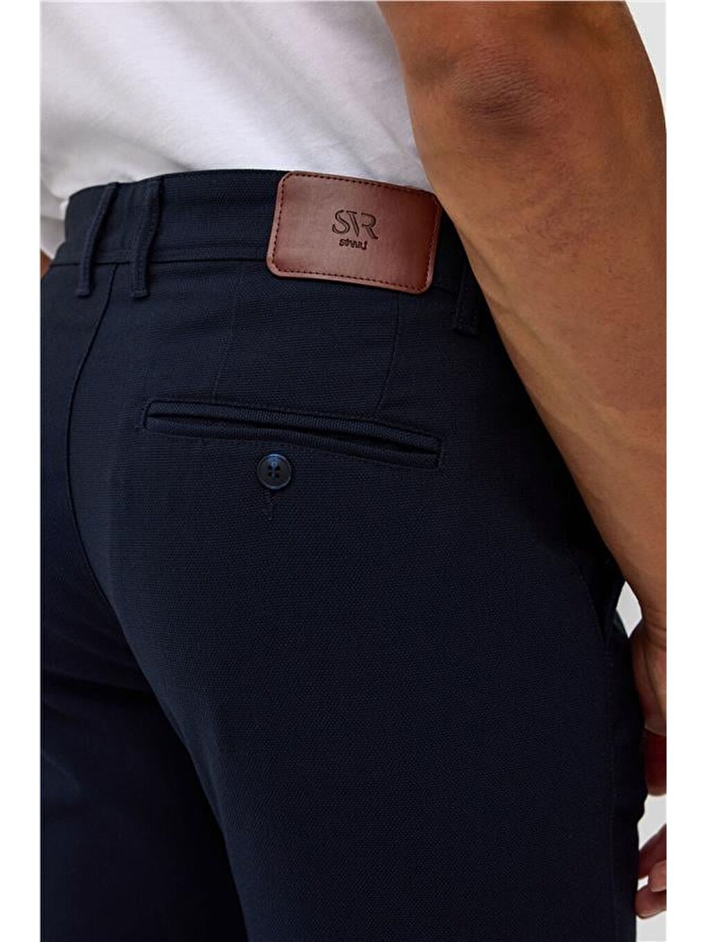 Lacivert Slim Desenli Pantolon-5