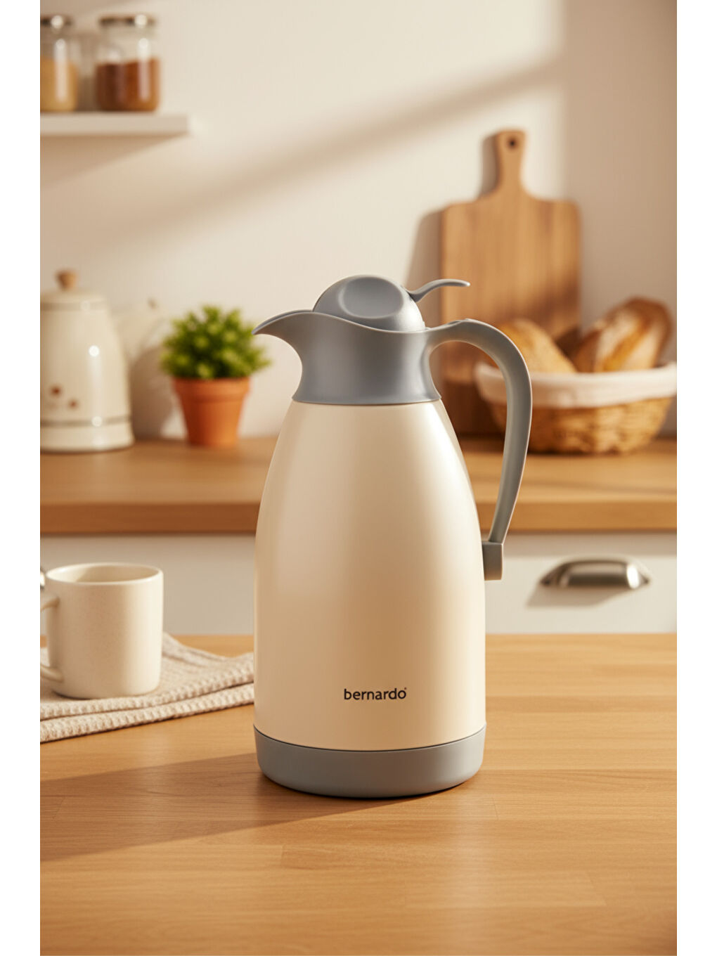 Ekru Grandio Çelik Termos Krem 2 Litre