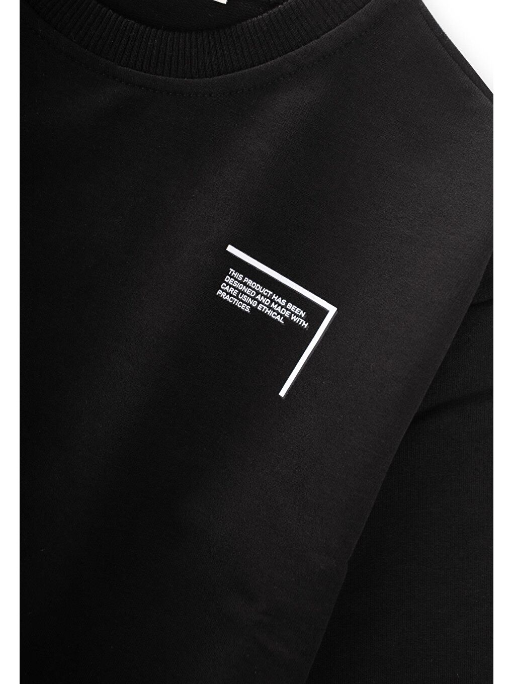 Düşük Kol Baskılı Eşofman Takım 2-7 Yaş Siyah-4