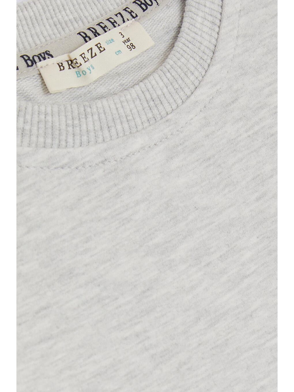 Erkek Çocuk Eşofman Takım Boyacı Ayıcık Baskılı Açık Gri Melanj (1-4 Yaş)-4