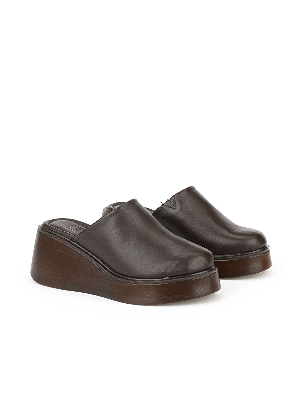 Kahverengi Kadın Hakiki Deri Dolgu Terlik 1611047Z1712 Kahve-1