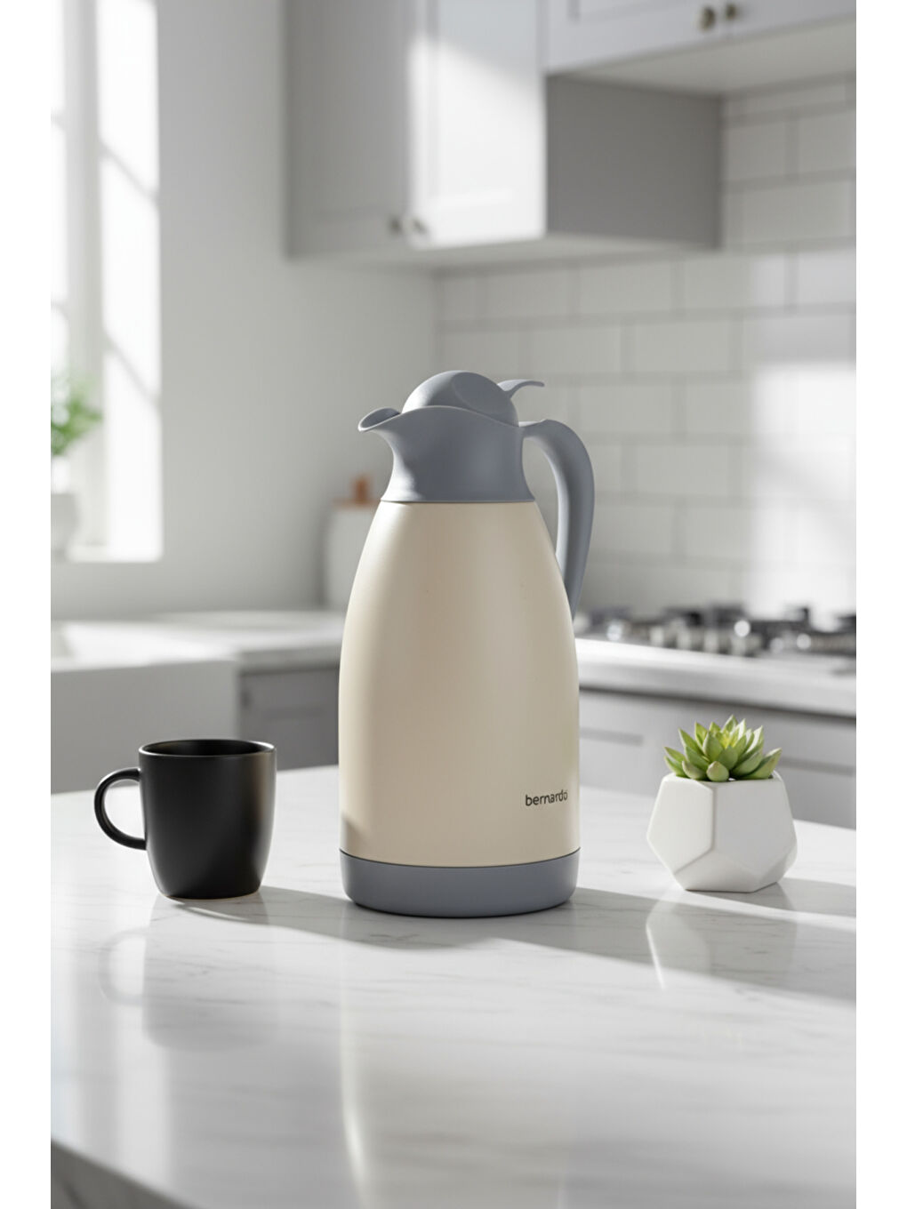 Ekru Grandio Çelik Termos Krem 2 Litre-3