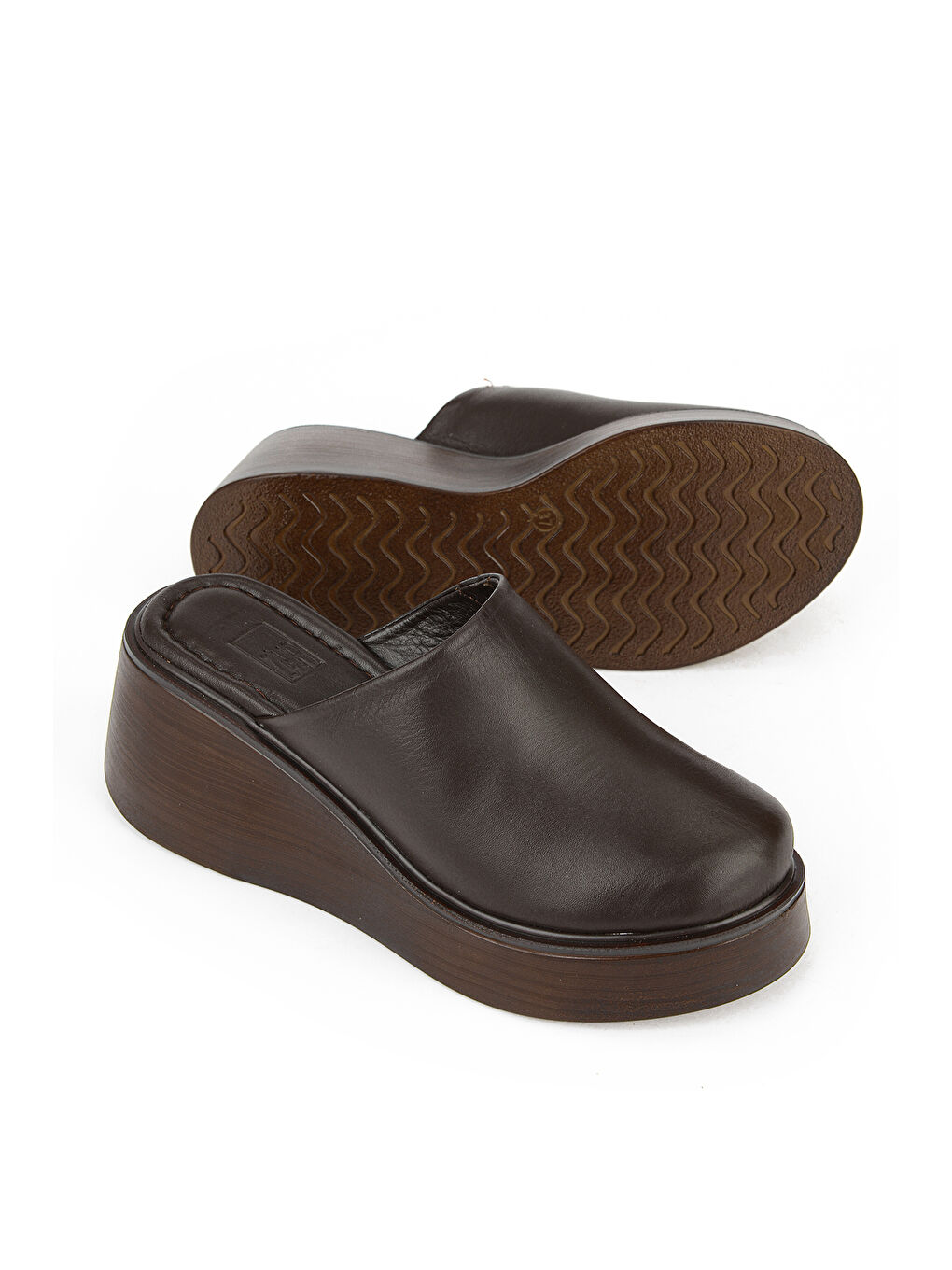 Kahverengi Kadın Hakiki Deri Dolgu Terlik 1611047Z1712 Kahve-3