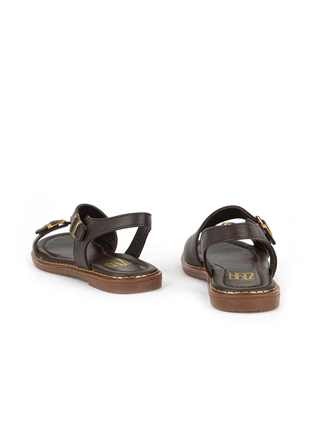 Kahverengi Kadın Hakiki Deri Sandalet 1611020Z5407 Kahve-2