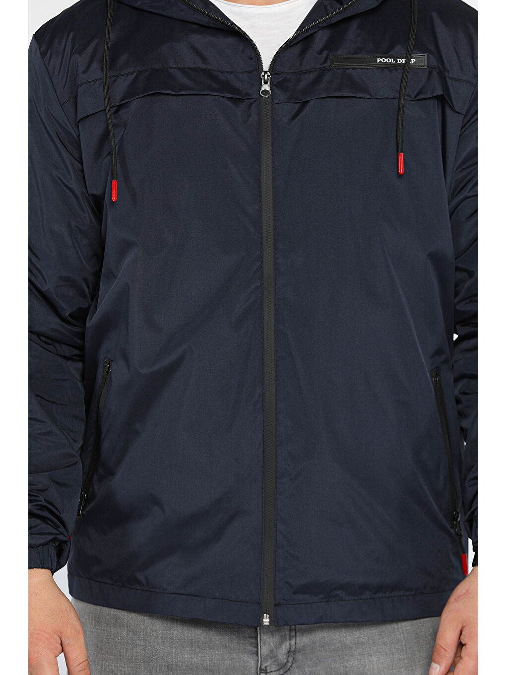 Lacivert Erkek Kapüşonlu Astarlı Mevsimlik Mont-3