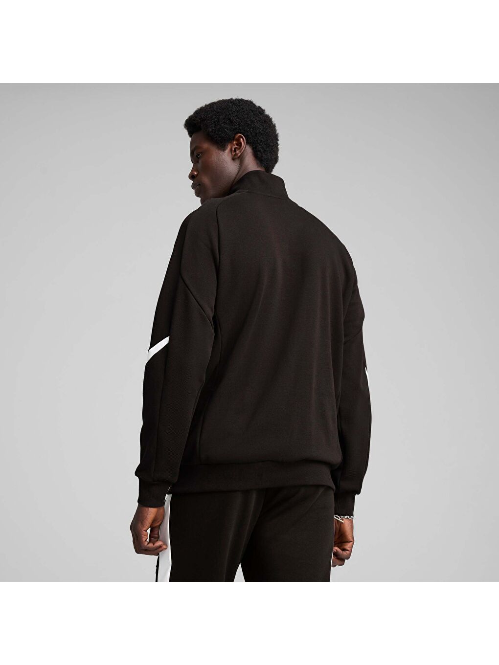 Siyah BMW M Motorsport Erkek Fermuarlı Sweatshirt-2