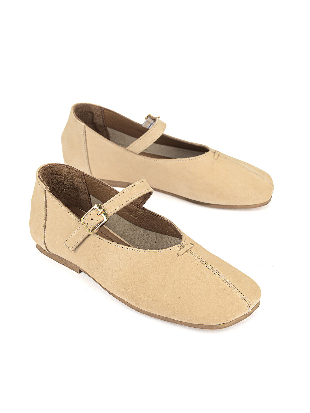 Kadın Hakiki Deri Babet 1611062Z4037 Bej-1