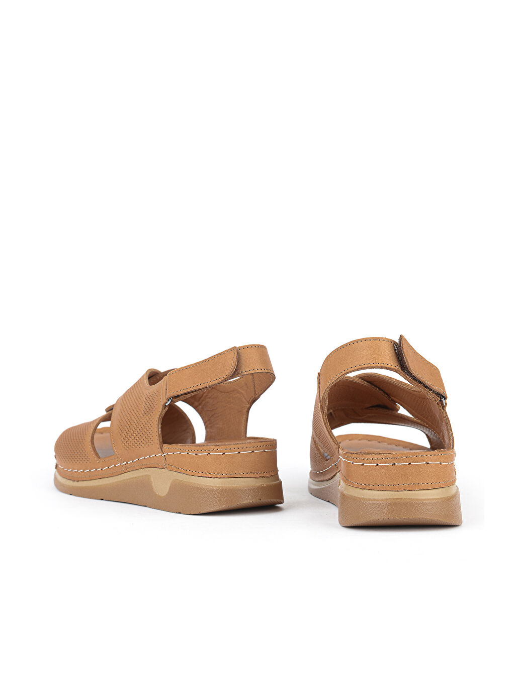 Kahverengi Kadın Hakiki Deri Sandalet 1611008ZM27 Taba-2