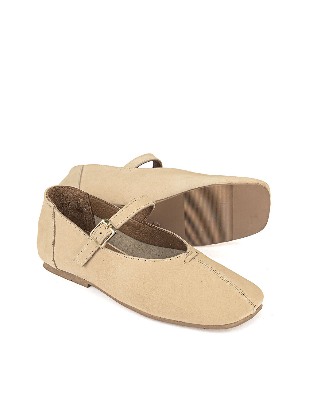 Kadın Hakiki Deri Babet 1611062Z4037 Bej-3