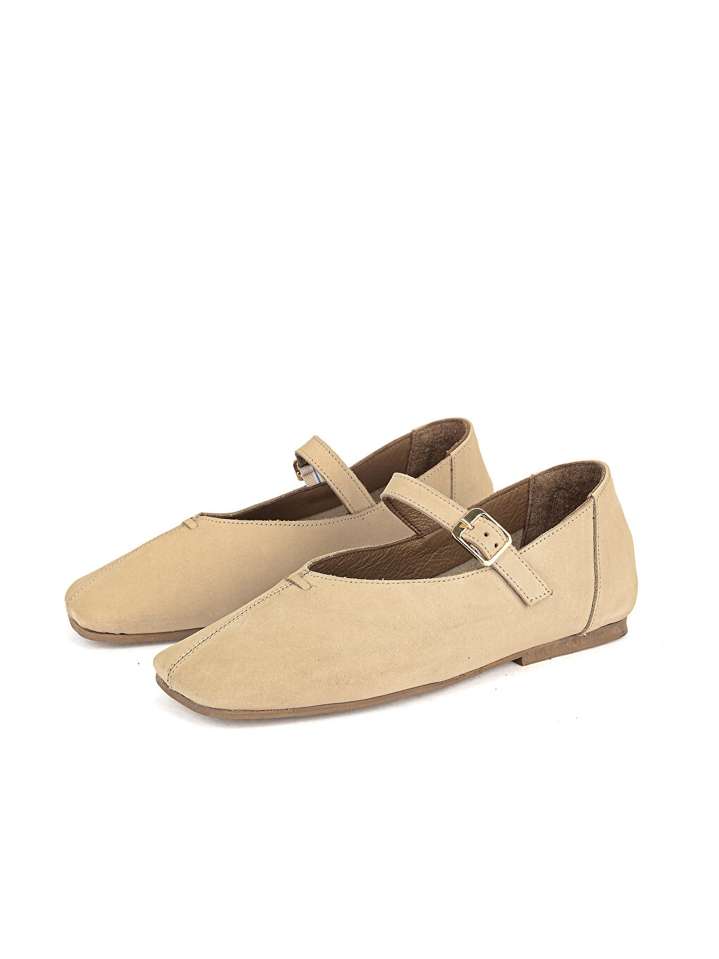 Kadın Hakiki Deri Babet 1611062Z4037 Bej-4