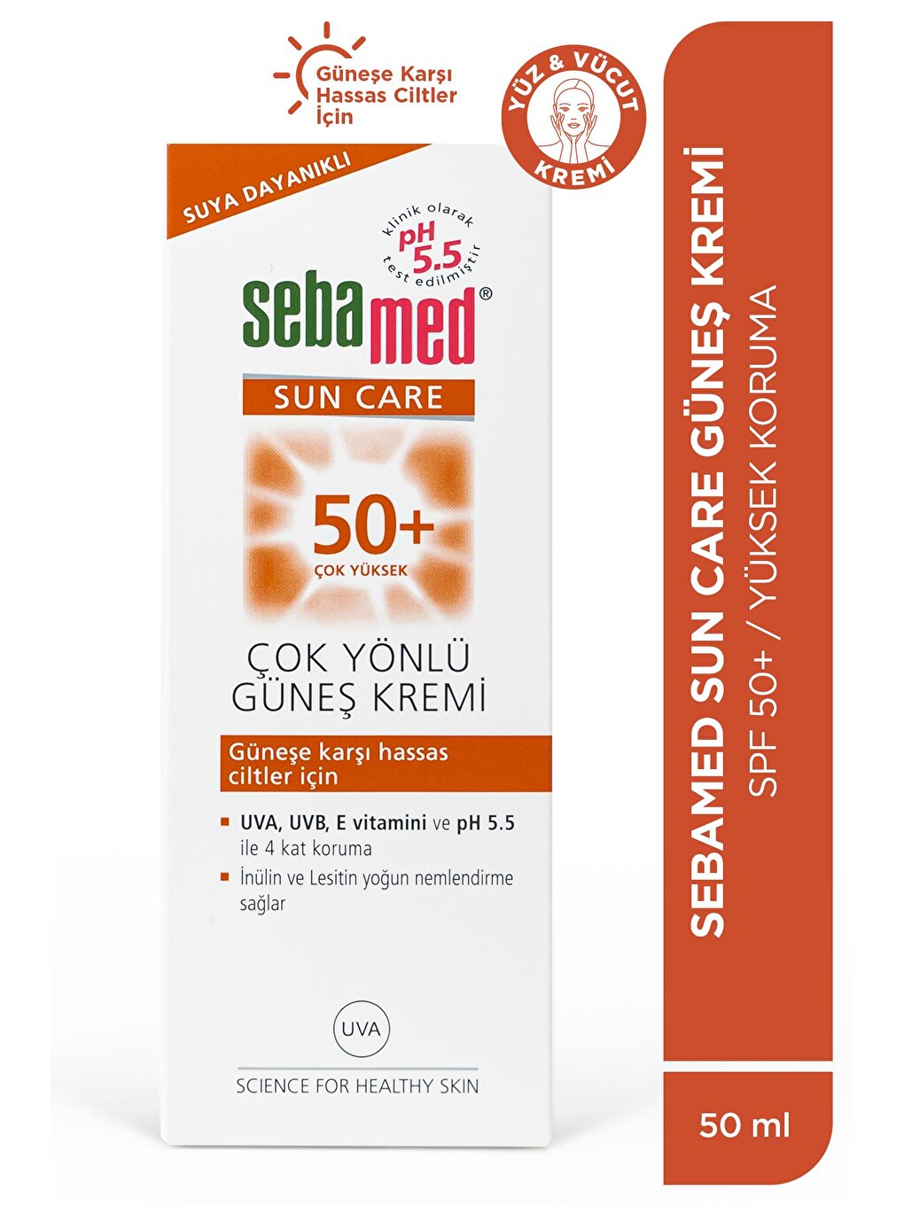 Sun Care Spf 50+ Uva / Uvb Filtresi Ve E Vitamini Üçlü Yüksek Koruma Çok Yönlü Güneş Kremi 5-1