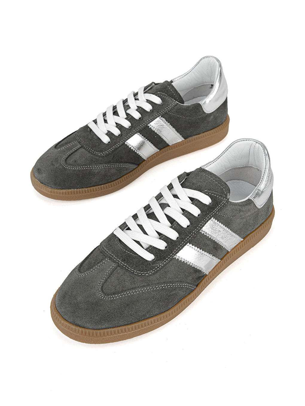 Kadın Hakiki Deri Sneaker 1611035Z64032 Gri-4