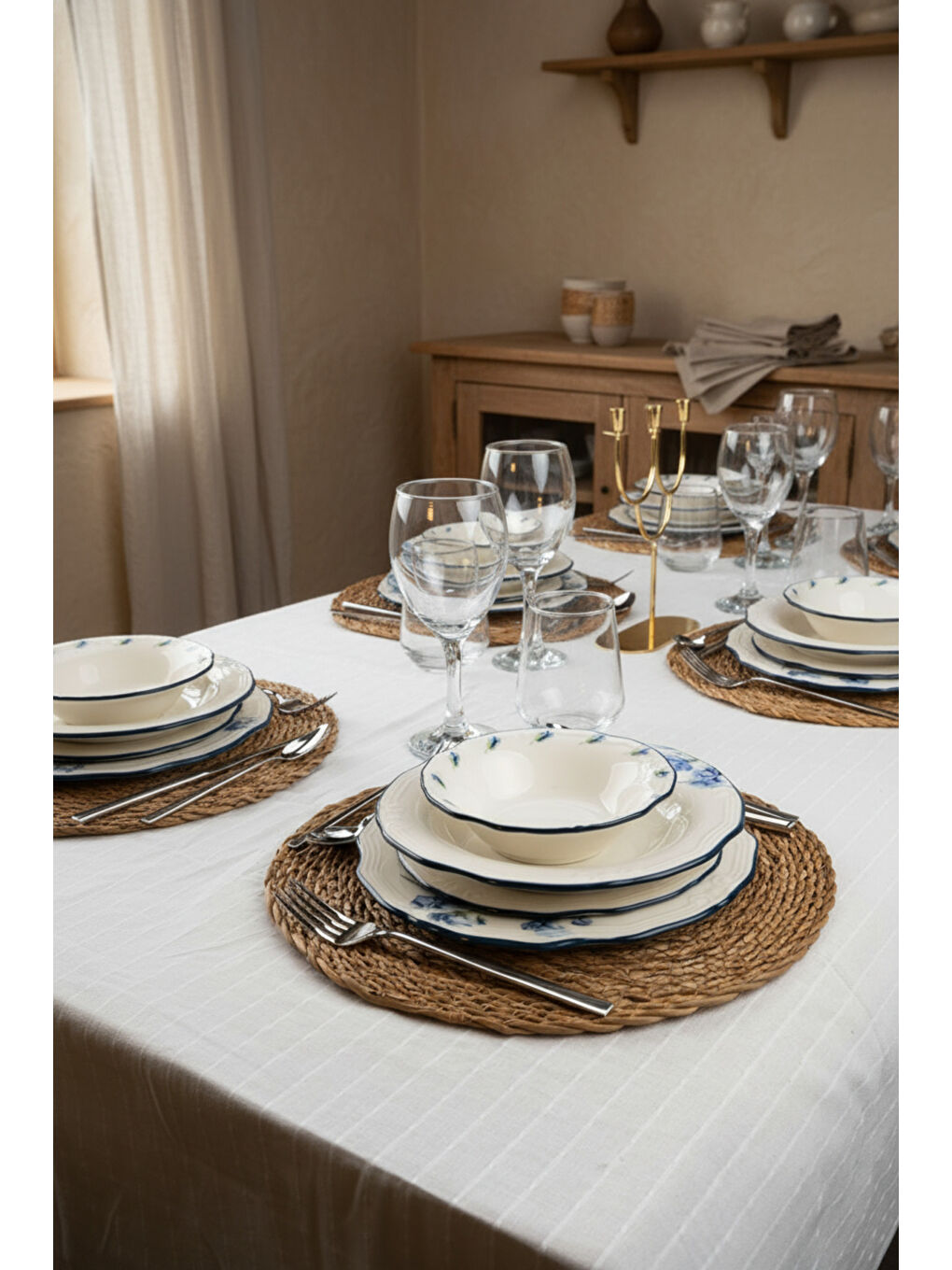 Beyaz Clara Tifany 24 Parça Yemek Takımı-3