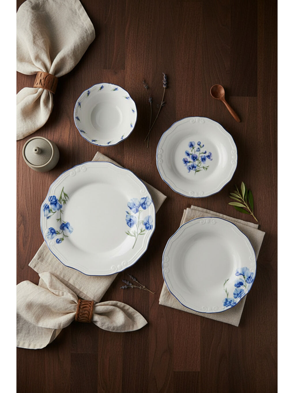 Beyaz Clara Tifany 24 Parça Yemek Takımı-4