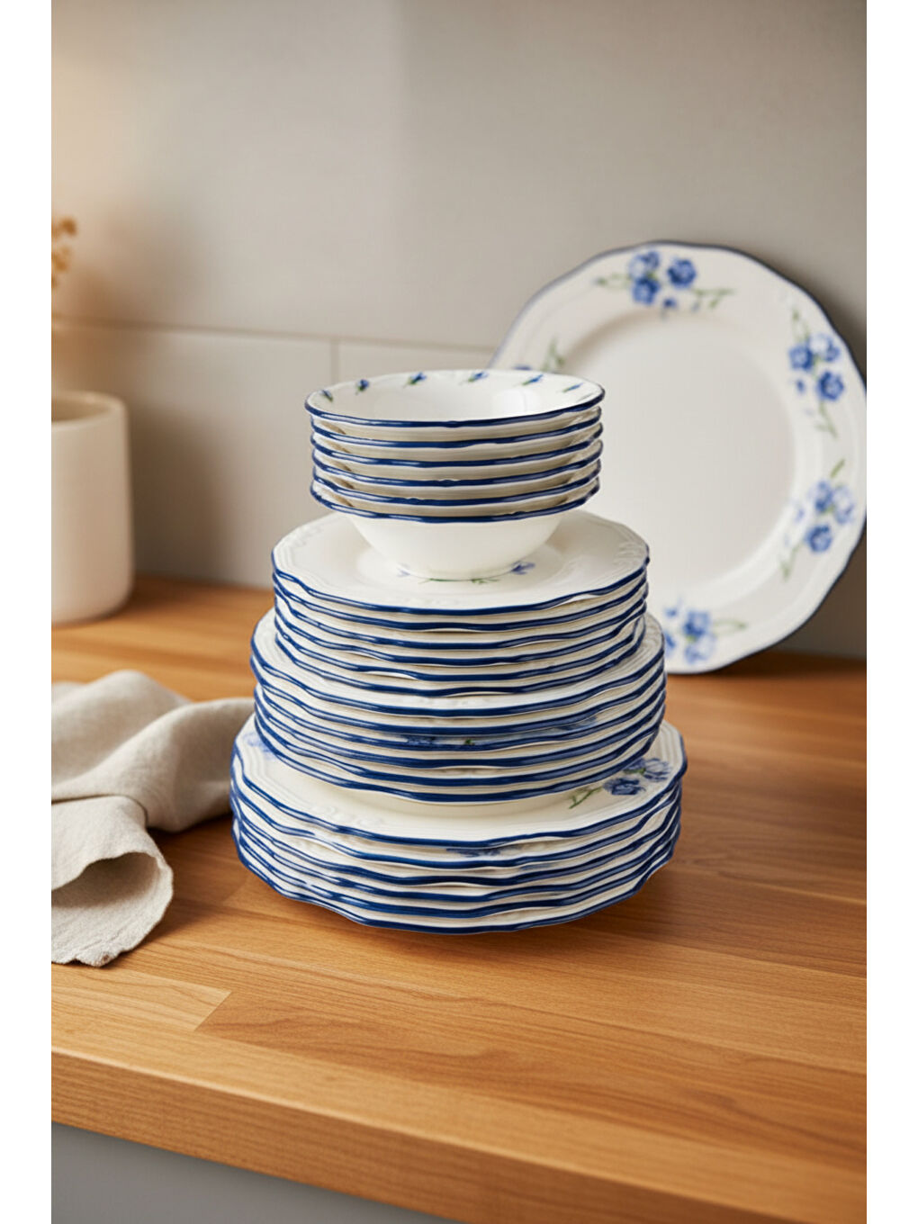 Beyaz Clara Tifany 24 Parça Yemek Takımı-5