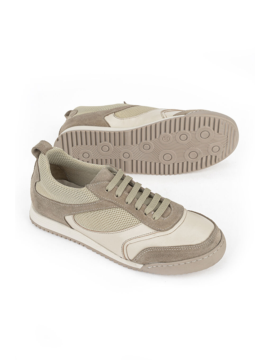 Kadın Hakiki Deri Günlük Sneaker 1611022Z2709 Bej-3