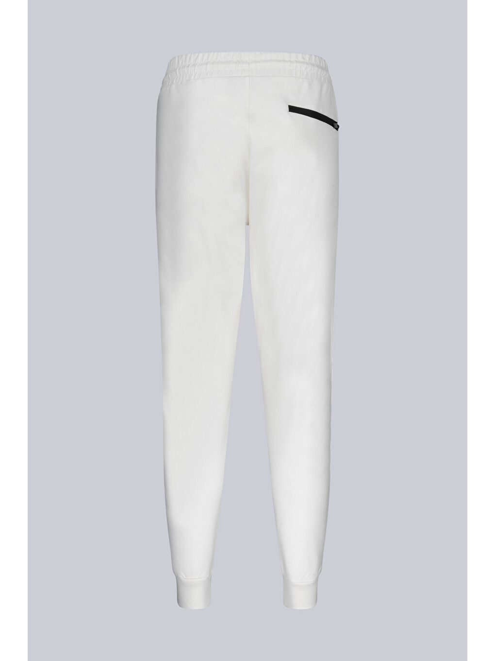 Beyaz Regular Fit Pamuklu Dar Paça Eşofman Altı-1