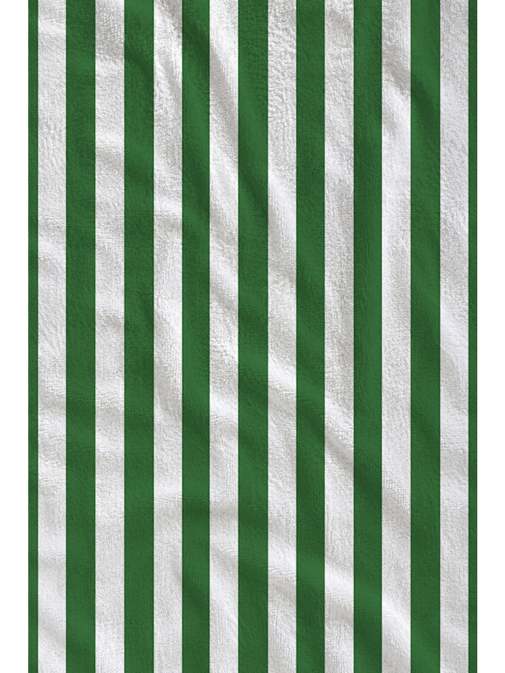 Retro Yeşil Beyaz Dikey Çizgili Klasik Desenli 70x150 Plaj Havlusu - Pamuklu Banyo Havlusu-2