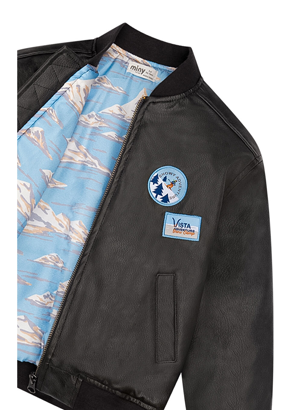 Siyah Armalı Deri Mont-3