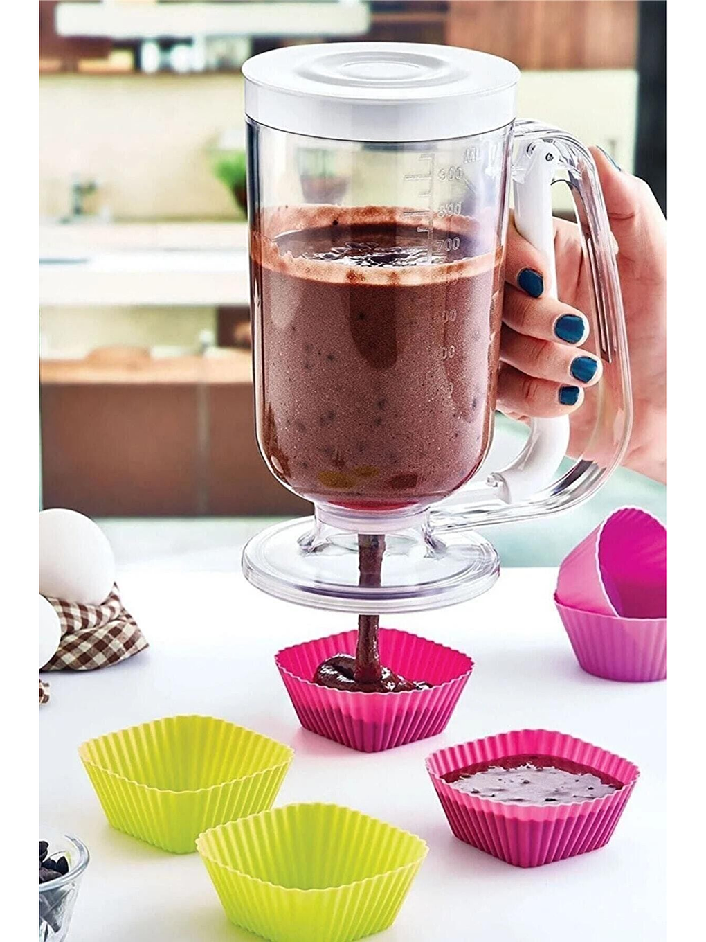 Renksiz Ölçekli Hamur Porsiyonlayıcı 1 lt-1