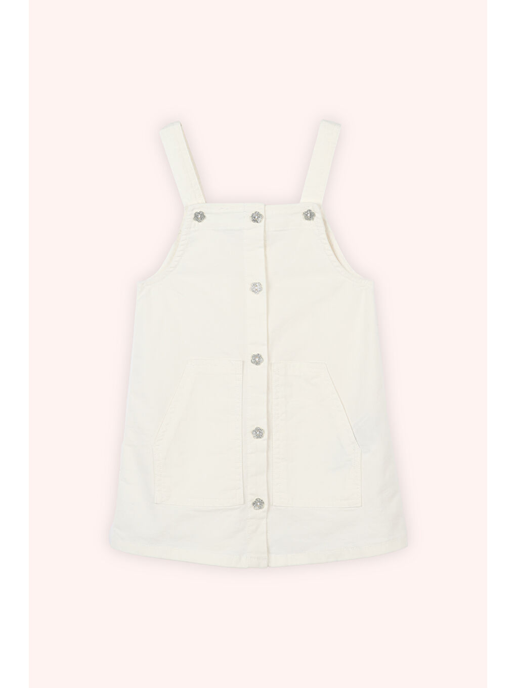 Kız Çocuk Salopet Ekru