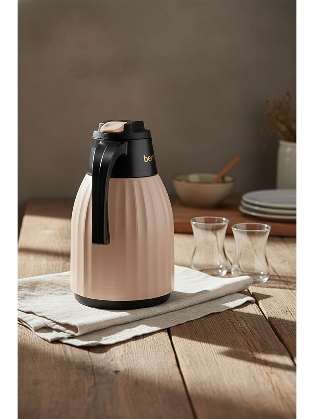 Pembe Elantra Cam Termos Pudra 1 Litre-2