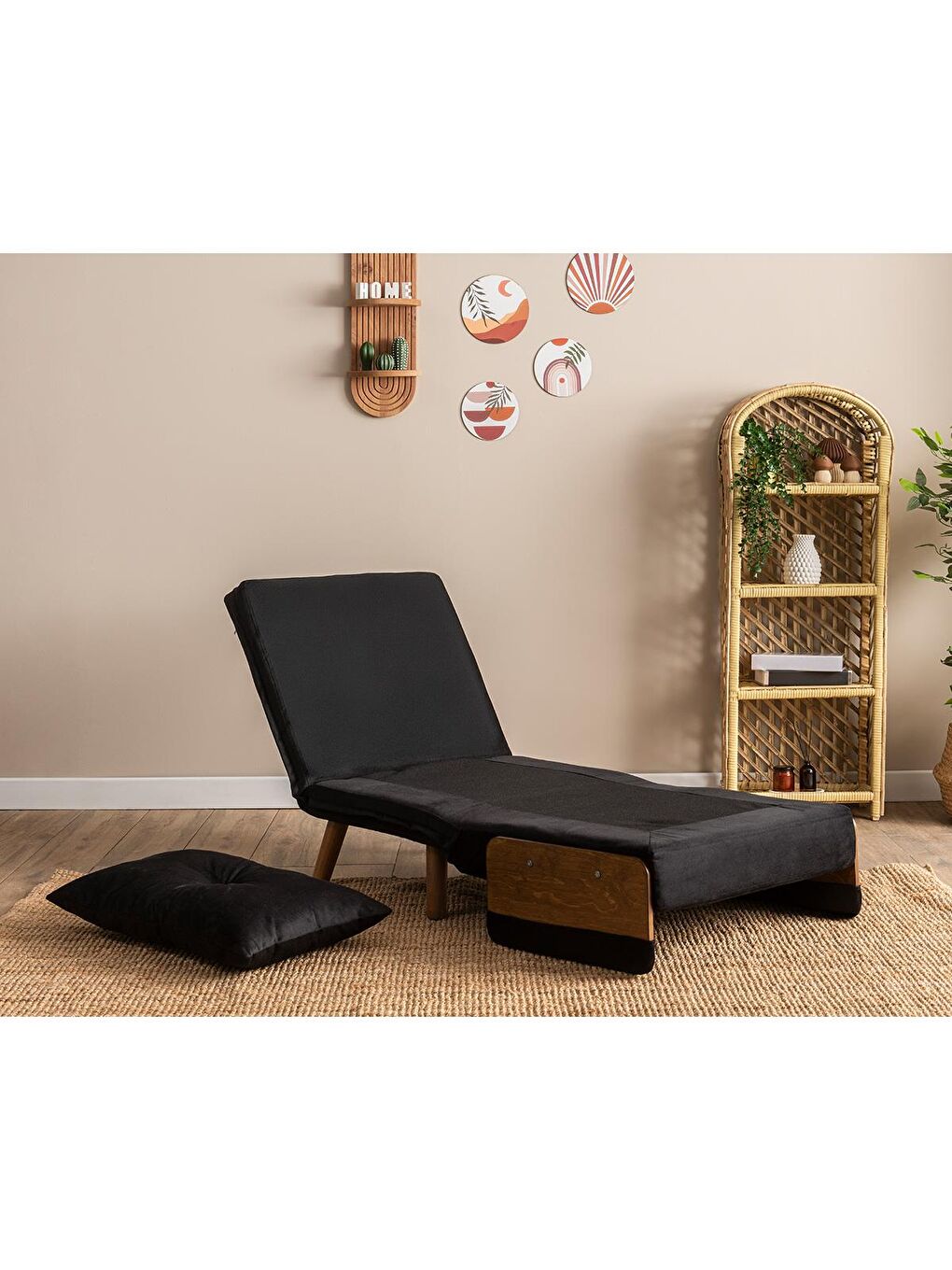 Cosmo Tekli Katlanır Yataklı Koltuk - Soho Siyah-1