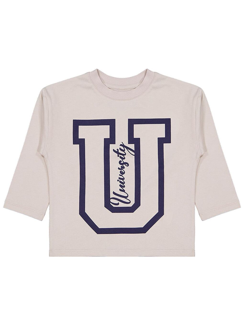 Boys Unıversıty Baskılı 2-5 Yaş Sweatshirt - Bej