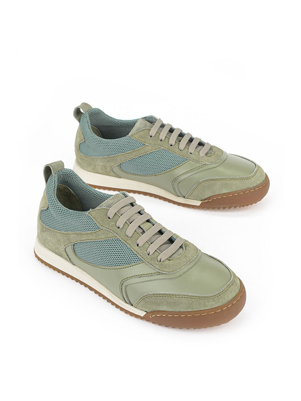 Kadın Hakiki Deri Günlük Sneaker 1611022Z2709 Yeşil-1