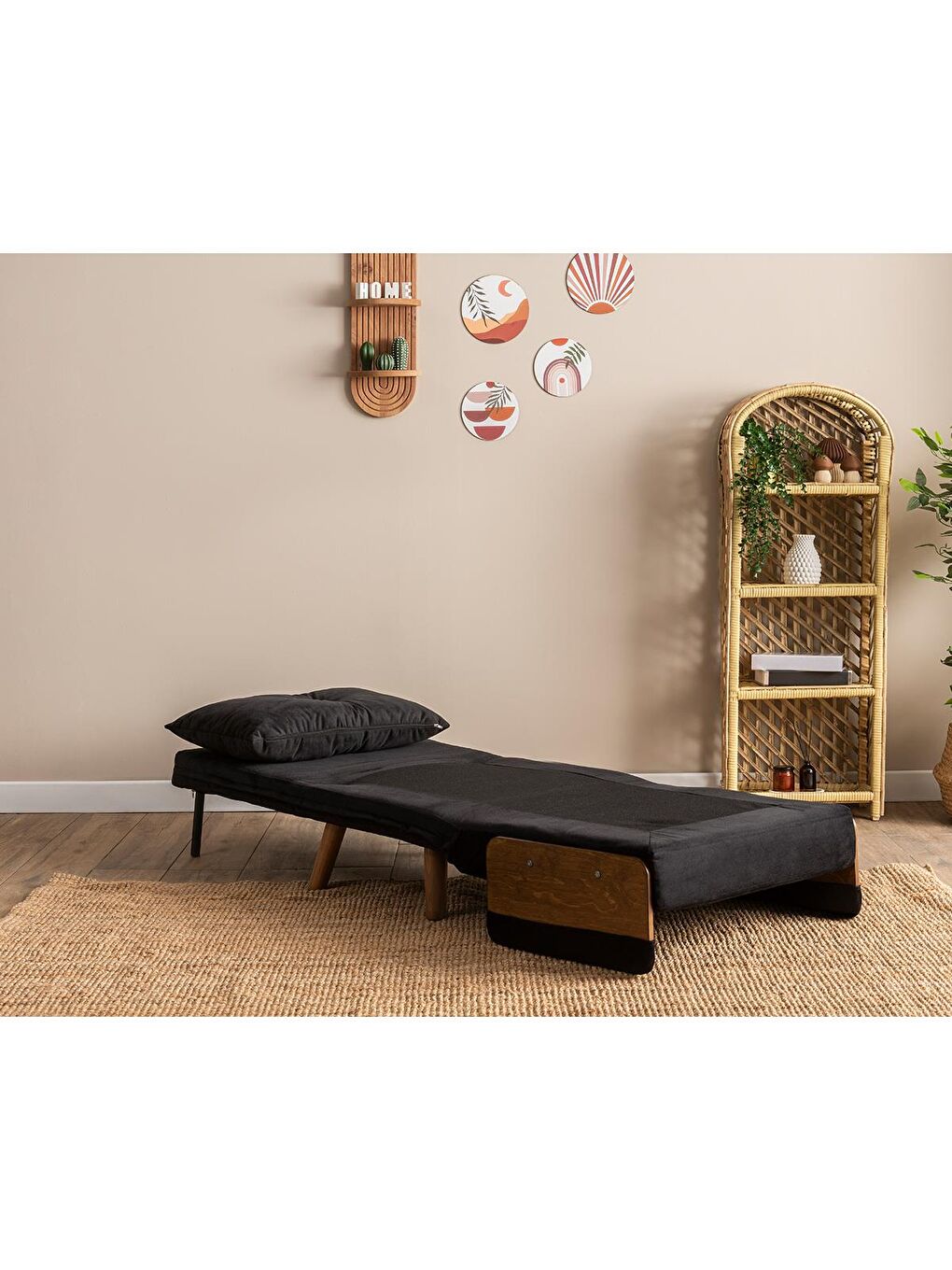 Cosmo Tekli Katlanır Yataklı Koltuk - Soho Siyah-2