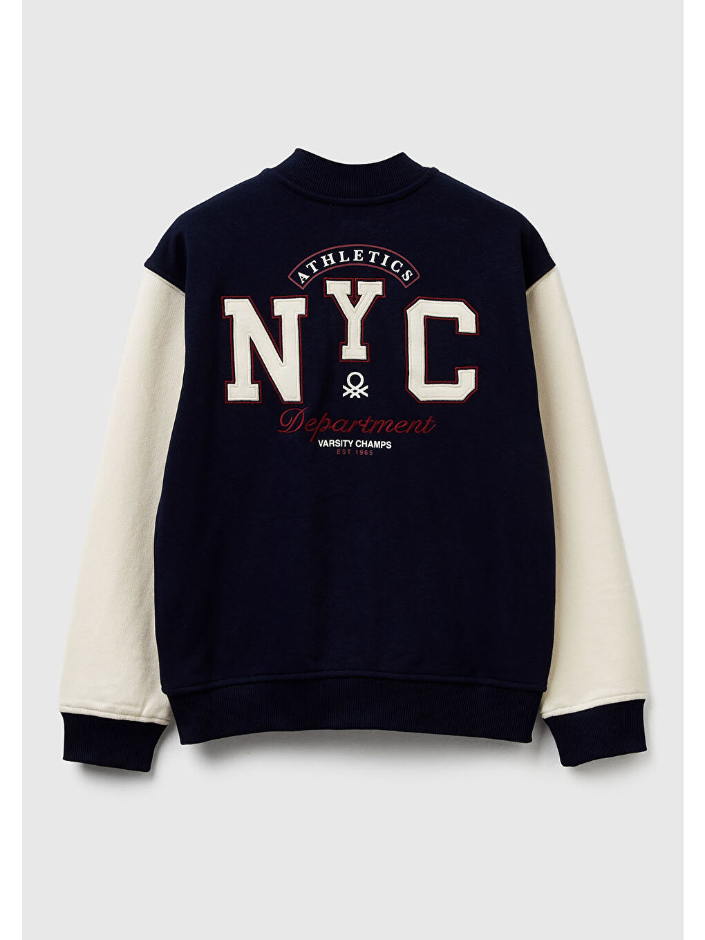 Erkek Çocuk Lacivert Baskılı Cepli Çıtçıt Düğmeli Bomber Ceket-1