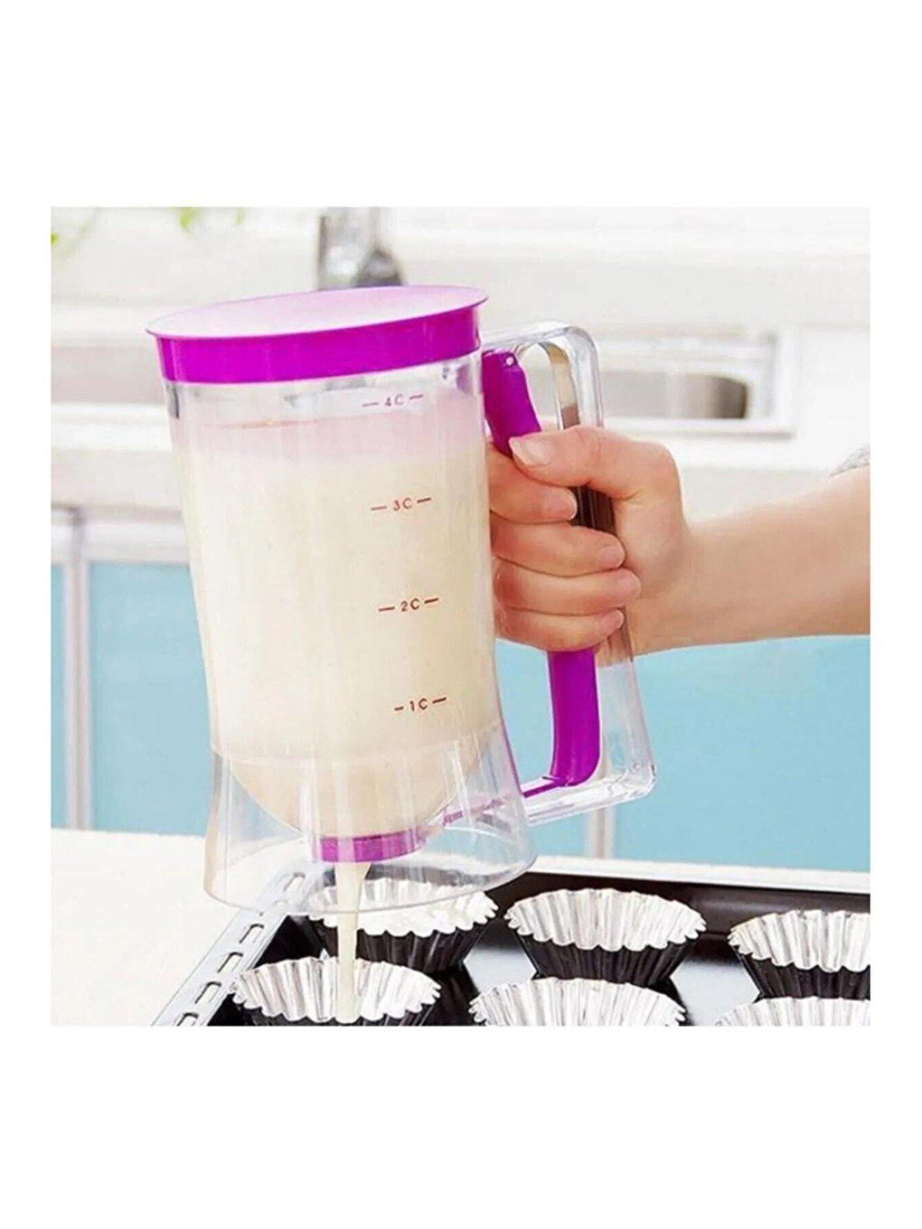 Renksiz Ölçekli Hamur Porsiyonlayıcı 1 lt-2