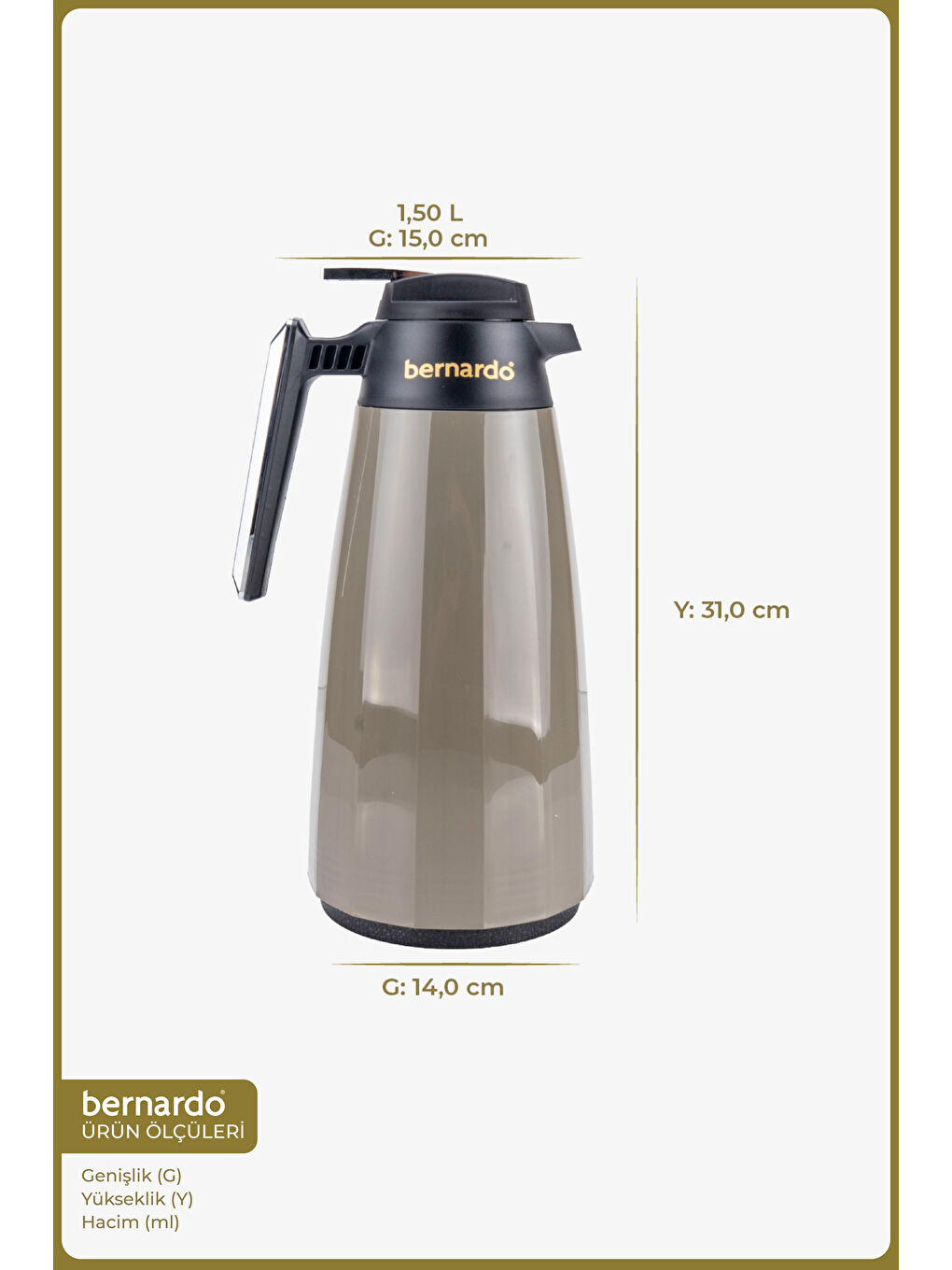 Lustra Cam Termos Gri 1.5 Litre-1