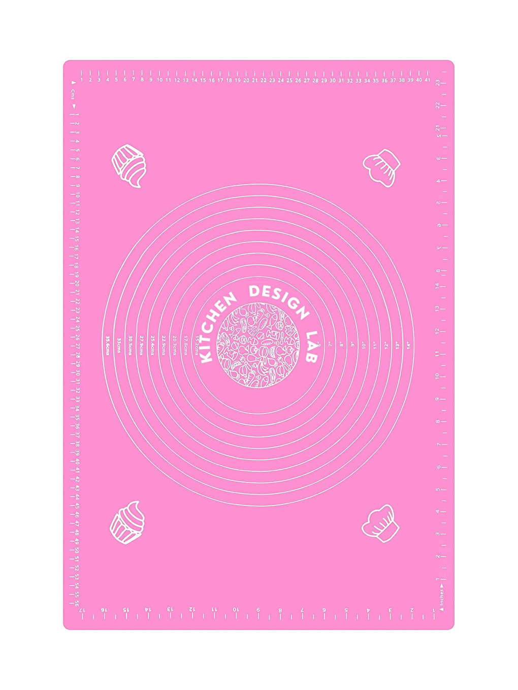 2'li Set Pembe 45x65 cm Silikon Hamur Açma Matı ve Hamur Şekillendirme Seti 3’lü-1