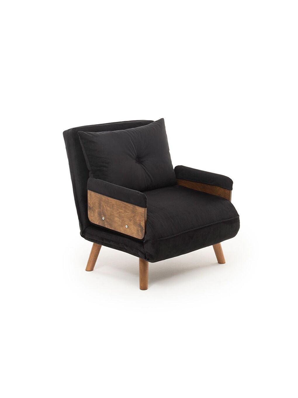 Cosmo Tekli Katlanır Yataklı Koltuk - Soho Siyah-4