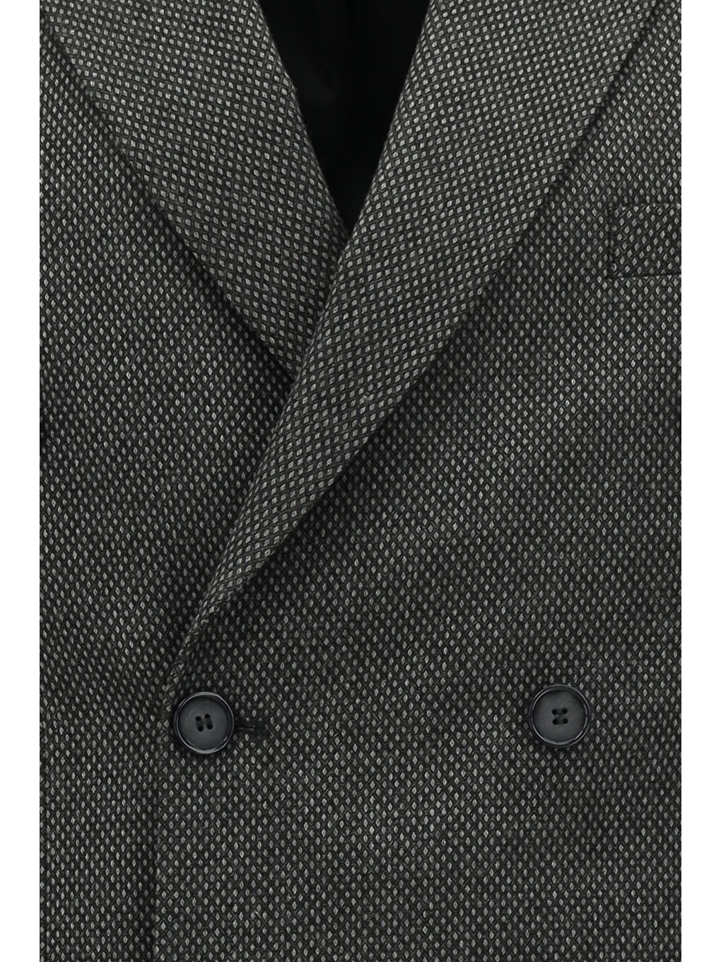 Gri Regular Fit Desenli Elastanlı Kruvaze Ceket-2