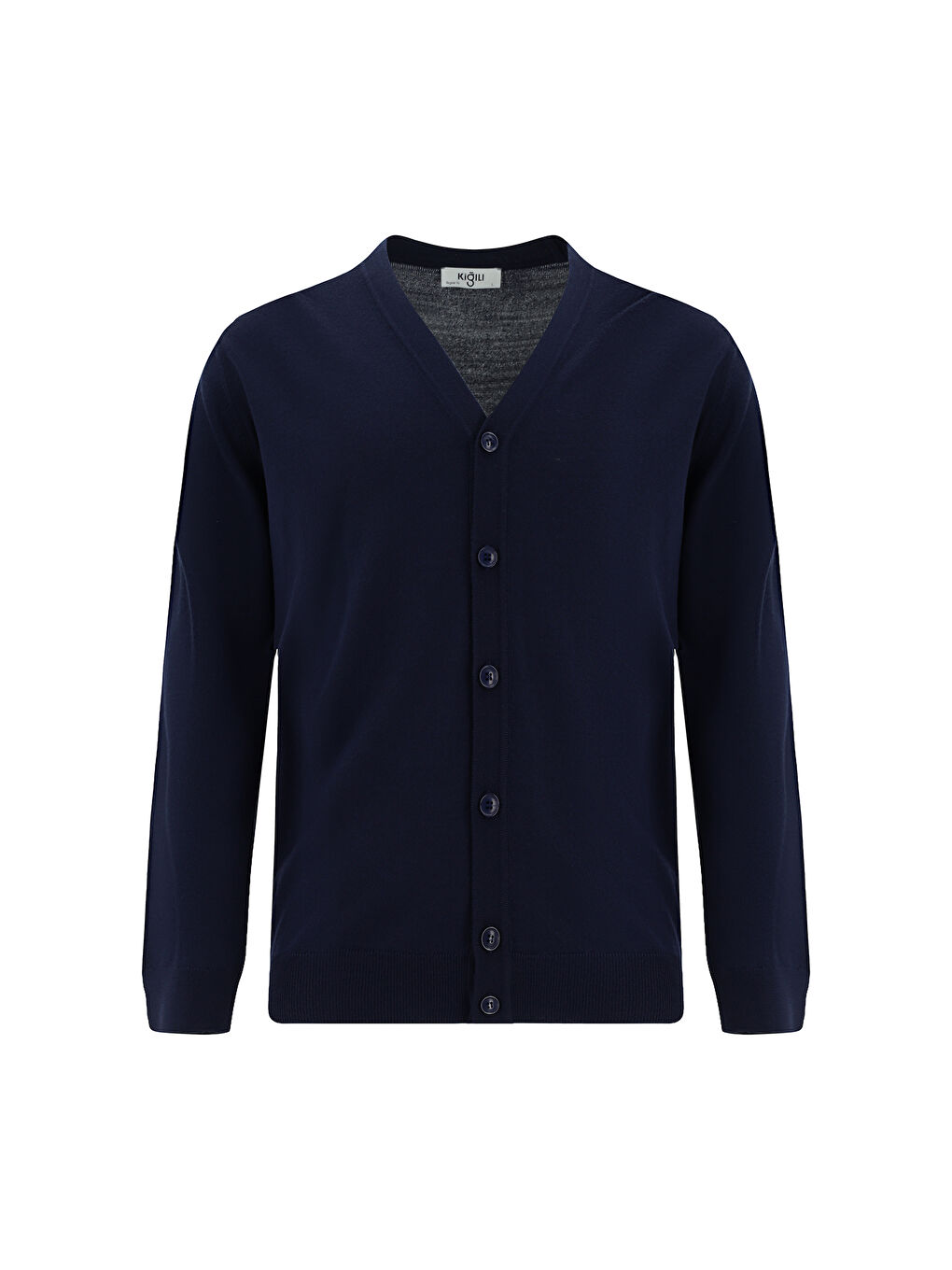 Lacivert Yünlü Triko Hırka