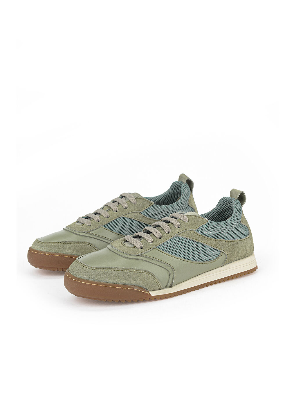 Kadın Hakiki Deri Günlük Sneaker 1611022Z2709 Yeşil-4