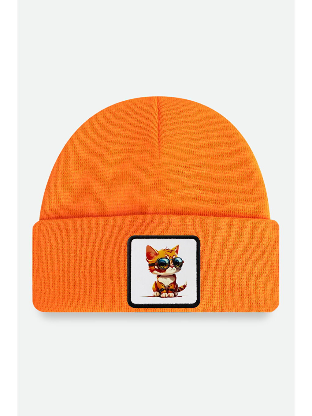 Kedi Logolu Turuncu Çocuk Bere