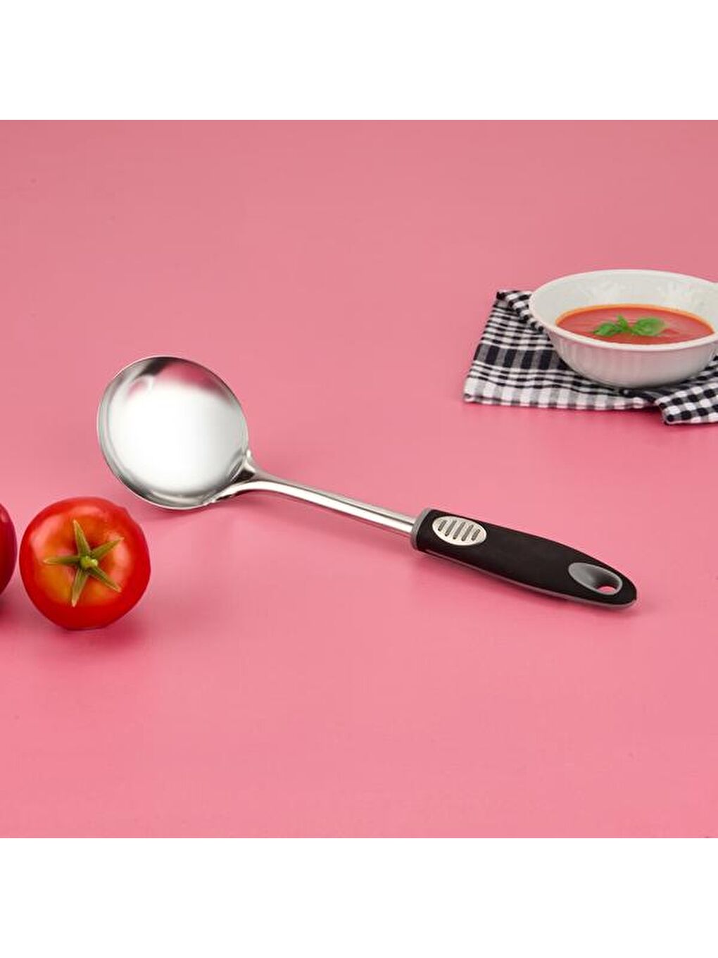 Kitchen Servis Kepçesi - Siyah - 30 cm